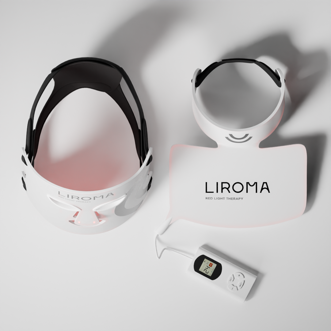 LIROMA® LED-terapeutiline punase valguse ja lähiinfrapuna näo-, kaela- ja dekolteemask